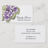 Lila Violetskarte Visitenkarte (Vorne/Hinten)