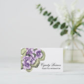 Lila Violetskarte Visitenkarte (Stehend Vorderseite)