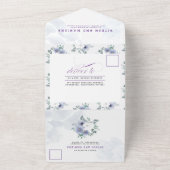 Lila Violett All In One Einladung (Außenbereich)