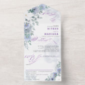 Lila Violett All In One Einladung (Innen Boden)