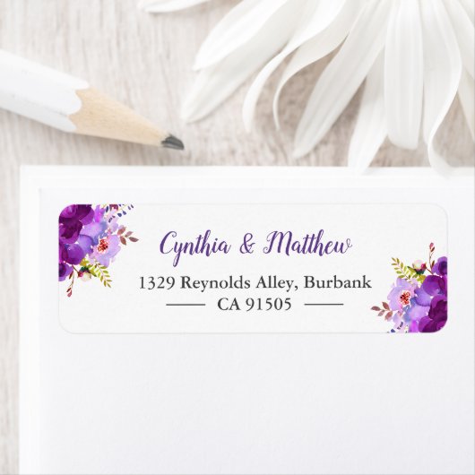 Lila Violett-Aquarellfarben-Blume (Insitu)