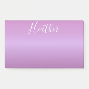 Lila Violett & benutzerdefinierte weiße Schrift Post-it Klebezettel