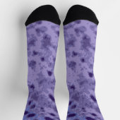 Lila violett-blaues, abstrakt verzweigtes Muster Socken (Oben)