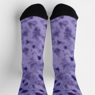 Lila violett-blaues, abstrakt verzweigtes Muster Socken