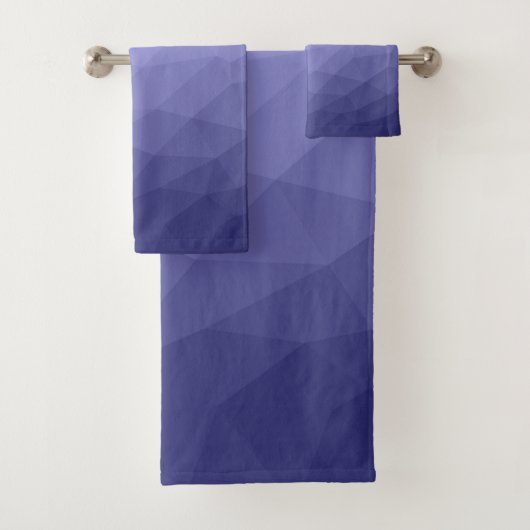 Lila violett-blaues Mesh-Omermuster Badhandtuch Set (Insitu)
