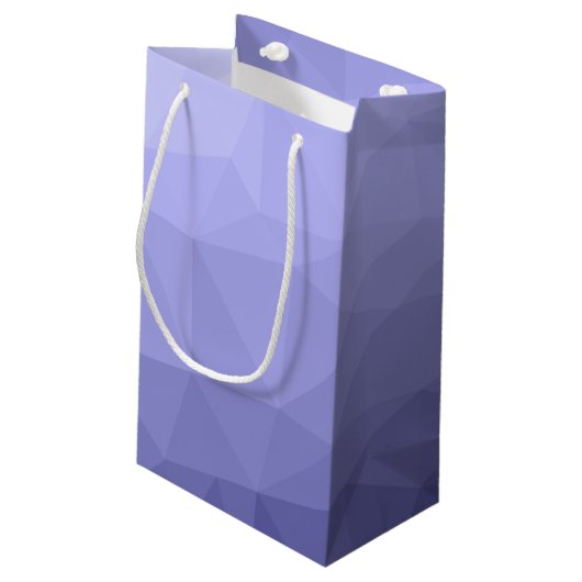 Lila violett-blaues Mesh-Omermuster Kleine Geschenktüte (Rückseite Schrägansicht)