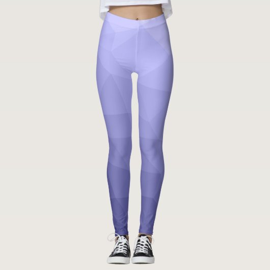 Lila violett-blaues Mesh-Omermuster Leggings (Vorderseite)