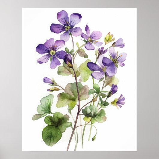 Lila Violett-Blume Art Print Poster (Vorne)
