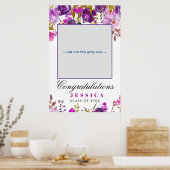 Lila Violett Blumenbild Modernes Abschluss Foto Pr Poster (Küche)