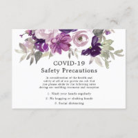 Lila Violett-Blumenhochzeit COVID-19 Sicherheit