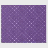 Lila Violett Delikate Spitzen Weißes Gitter Elegan Geschenkpapier (Flach)