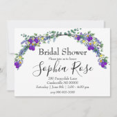 Lila Violett Lavendel Eucalyptus Brautparty Einladung (Vorderseite)