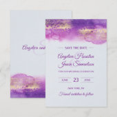 Lila Violett Mauve Lavender RETTETEST Save The Date (Vorne/Hinten)