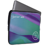 Lila Violett-Minimalistin mit Logo Electronics Bag Laptopschutzhülle (Vorne Rechts)