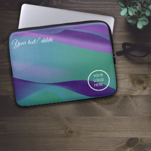 Lila Violett-Minimalistin mit Logo Electronics Bag Laptopschutzhülle