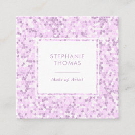 Lila Violett-Mosaikmuster-Quadratkarte Quadratische Visitenkarte