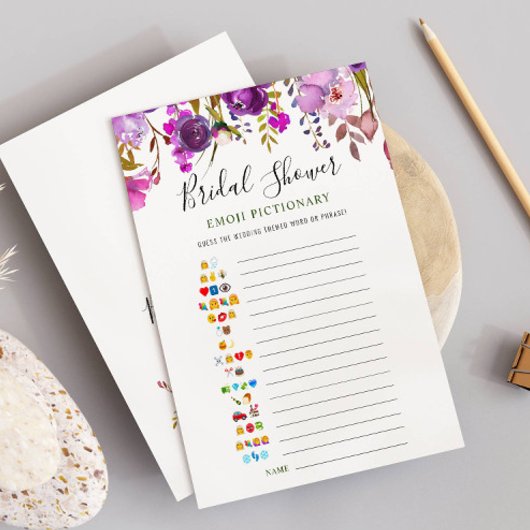 Lila Violett-Peony-Brautparty-Karte Einladung