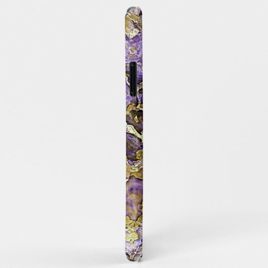 Lila Violett Rosa Goldmineralien Kunstmuster Case-Mate iPhone Hülle (Hinten/Rechts)