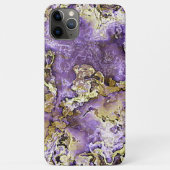 Lila Violett Rosa Goldmineralien Kunstmuster Case-Mate iPhone Hülle (Rückseite)