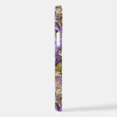 Lila Violett Rosa Goldmineralien Kunstmuster iPhone Hülle (Rechte Seite)