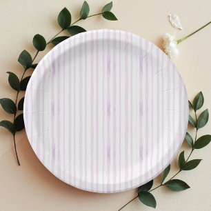 Lila Violett Wasserfarbe Streifen Pappteller