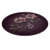 Lila violette Anemonenblume dunkle Botanik  Schneidebrett (Ecke)