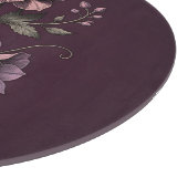 Lila violette Anemonenblume dunkle Botanik  Schneidebrett (Ecke)