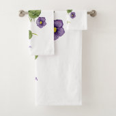 Lila violette Aquarelltücher Badhandtuch Set (Insitu)