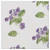 Lila violette Blätter Aquarellmuster Stoff (Nahaufnahme)