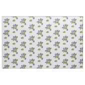 Lila violette Blätter Aquarellmuster Stoff (Fat Quarter (45,7 x 55,9 cm))