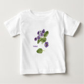 Lila violette Blume Aquarell T - Shirt (Vorderseite)