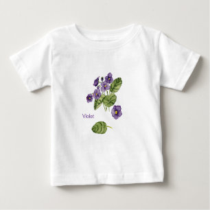 Lila violette Blume Aquarell T - Shirt