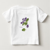 Lila violette Blume Aquarell T - Shirt (Rückseite)