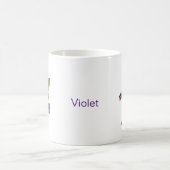 Lila violette botanische Tasse (Mittel)