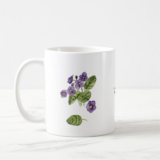 Lila violette botanische Tasse (Links)