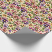 Lila violette Frühlingsgelbviolette Geschenkpapier (Ecke)