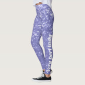 Lila violette Imitate Glitzern Glitzer Ihr Name Leggings (Links)