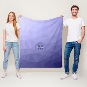 Lila violette Maschenöffnung Monogram Fleecedecke