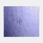 Lila violette Maschenöffnung Monogram Fleecedecke (Vorderseite (Horizontal))