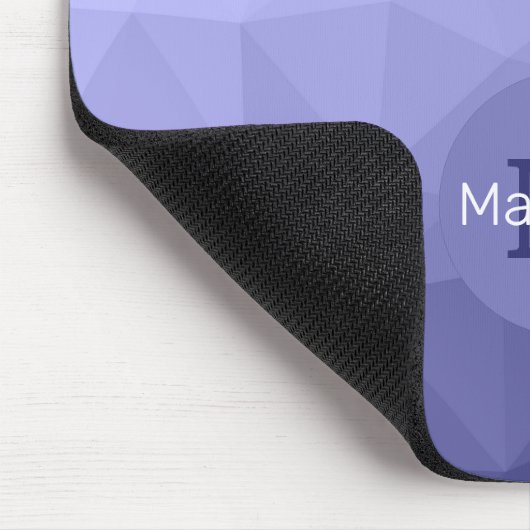 Lila violette Maschenöffnung Monogram Mousepad (Ecke)