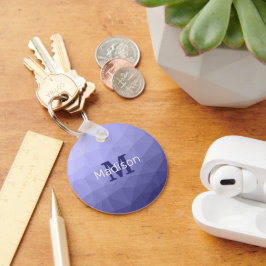 Lila violette Maschenöffnung Monogram Schlüsselanhänger