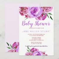 Lila-violette-mauve-Pfingstrosen-Strauß Baby Showe