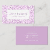 Lila violette Mosaikmuster - Visitenkarte (Vorne/Hinten)