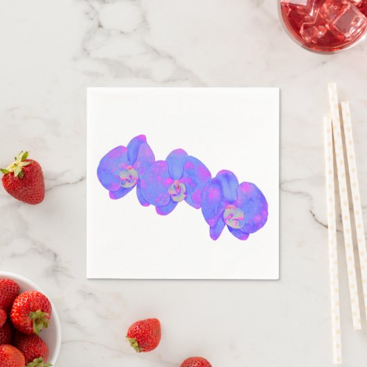 Lila violette Orchideen Serviette (Beispiel)