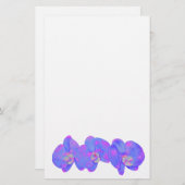 Lila violette Orchideenmalerei Briefpapier (Vorne/Hinten)