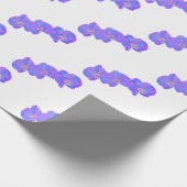 Lila violette Orchideenmalerei Geschenkpapier (Ecke)