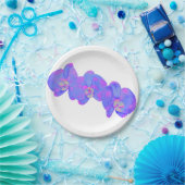 Lila violette Orchideenmalerei Pappteller (Party)