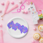 Lila violette Orchideenmalerei Pappteller (Party)