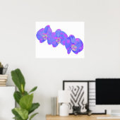 Lila violette Orchideenmalerei Poster (Heimbüro)