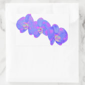 Lila violette Orchideenmalerei Rechteckiger Aufkleber (Tasche)